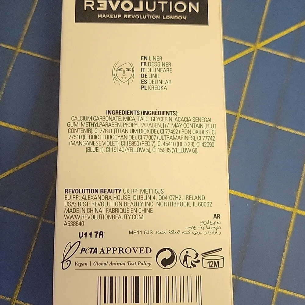 Revolution Water Liner Double Up w Double Ended Brush 6.8g New In Box